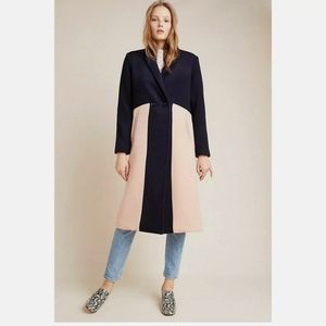 Halsey Colorblocked Wool Coat